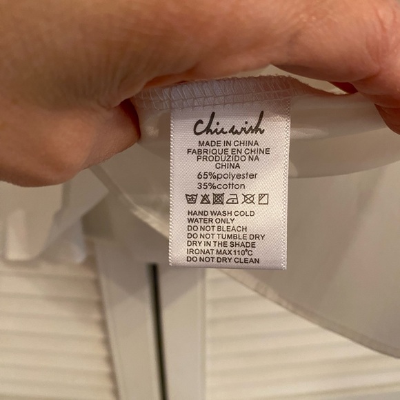 Chicwish white crochet detail top size M - Picture 4 of 6